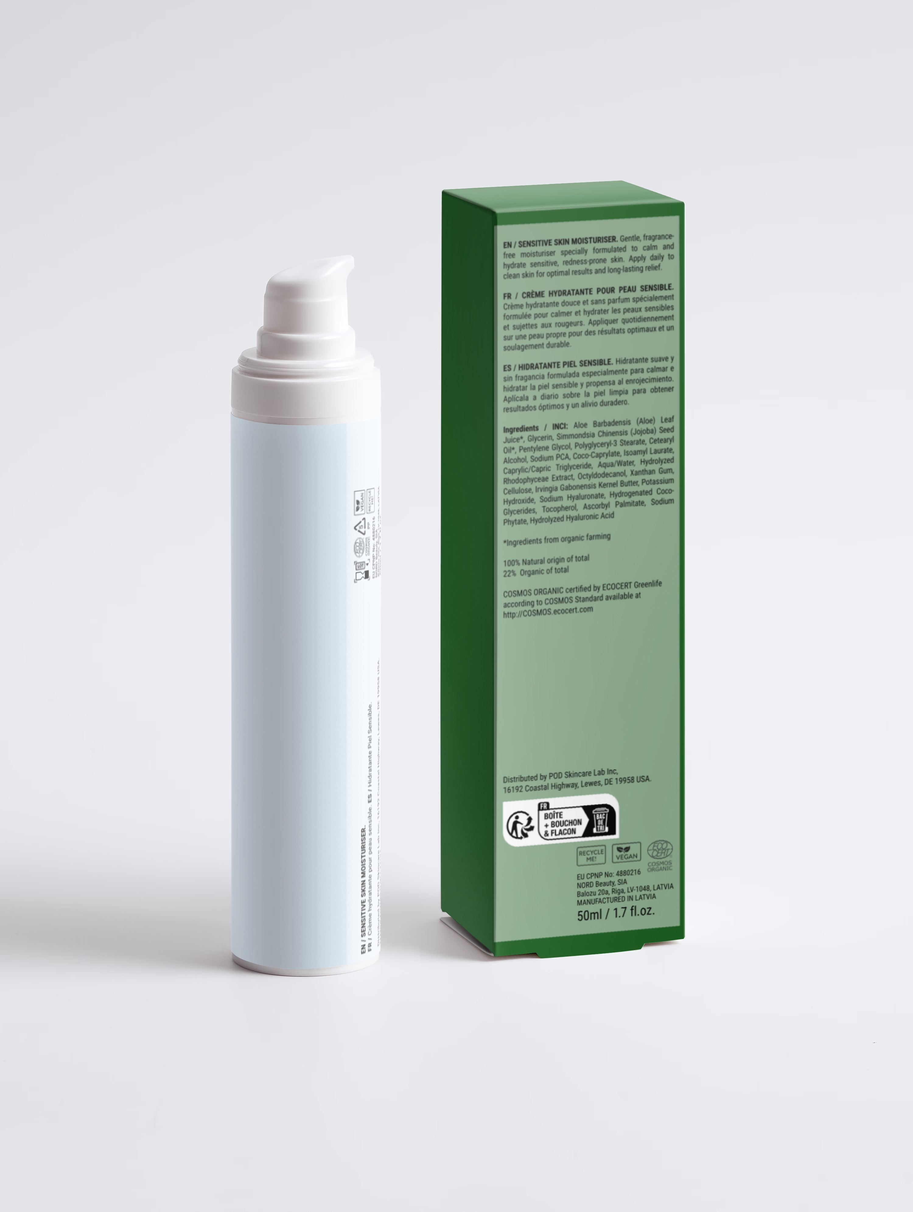 Sensitive Skin Moisturiser, Fragrance Free